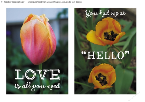 2pcs 5x7 Floral Cards with Quotes